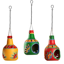 Load image into Gallery viewer, Handcrafted Terracotta Home Decor Lamp 3Pcs Set By Yellowtribe
