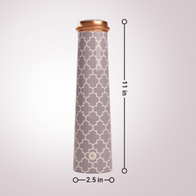 Load image into Gallery viewer, Printed Sleek Design Copper Bottle by Yellow Tribe
