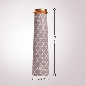 Printed Sleek Design Copper Bottle by Yellow Tribe