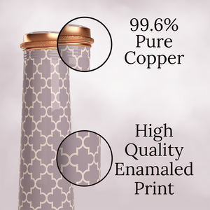 Printed Sleek Design Copper Bottle by Yellow Tribe