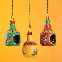 Load image into Gallery viewer, Handcrafted Terracotta Home Decor Lamp 3Pcs Set By Yellowtribe
